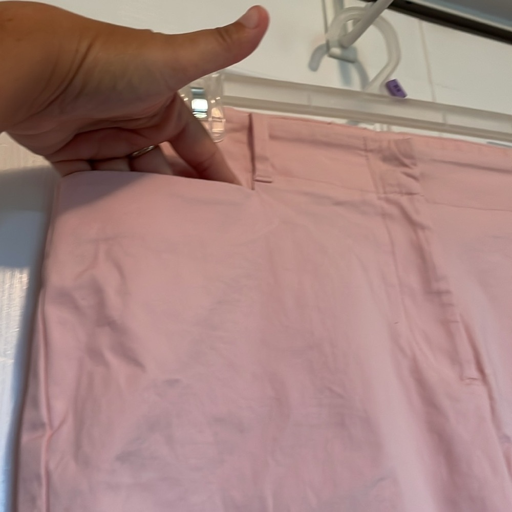 Talbots 10 light pink walking shorts front/back pockets cotton/spandex feminine - Picture 9 of 9